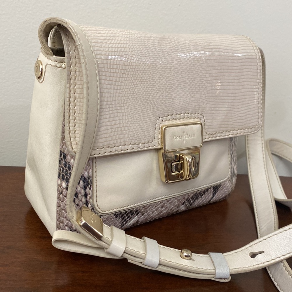 Cole Haan Embossed Leather Crossbody Handbag